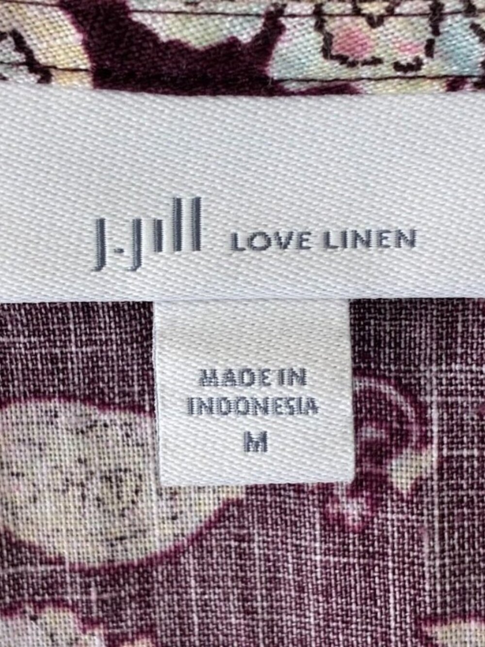 J. Jill Linen Tank Top Floral Babydoll Summer Y2K Beachy Boho Oversized Preppy M - Picture 7 of 9